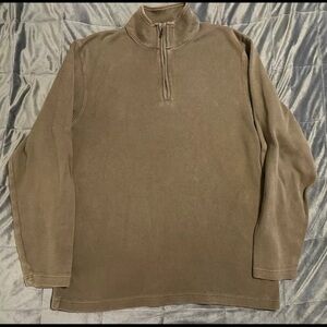 Men’s Eddie Bauer Large Tall Mock Neck 1/4 Zip Pullover Sweater